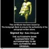 Sumo wrestler Kaio Hiroyuki Certificate of Authenticity from The Autograph Bank