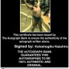 Sumo wrestler Kotoshogiku Kazuhiro Certificate of Authenticity from The Autograph Bank