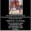 Volleyball player Lisa Rutledge Certificate of Authenticity from The Autograph Bank