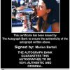 Tennis player Marion Bartoli Certificate of Authenticity from The Autograph Bank