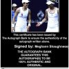 Tennis player Meghann Shaughnessy Certificate of Authenticity from The Autograph Bank