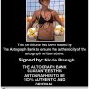 Volleyball player Nicole Branagh Certificate of Authenticity from The Autograph Bank