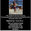Volleyball player Paula Roca Certificate of Authenticity from The Autograph Bank