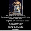 Sumo wrestler Tochinonada Taiichi Certificate of Authenticity from The Autograph Bank