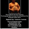Sumo wrestler Tokitenku Yoshiaki Certificate of Authenticity from The Autograph Bank