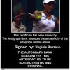Tennis player Virginie Razzano Certificate of Authenticity from The Autograph Bank
