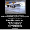 IndyCar series racing Alex Barron Certificate of Authenticity from The Autograph Bank