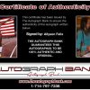 Olympic Track Allyson Felix Certificate of Authenticity from The Autograph Bank