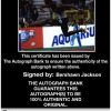 Olympic Track Bershawn Jackson Certificate of Authenticity from The Autograph Bank