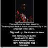 Olympic Track Bershawn Jackson Certificate of Authenticity from The Autograph Bank