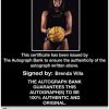 Olympic Water Polo Brenda Villa Certificate of Authenticity from The Autograph Bank