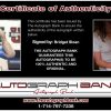 Olympic Gymnastics Bridget Sloan Certificate of Authenticity from The Autograph Bank