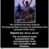 Olympic Track Bruce Jenner Certificate of Authenticity from The Autograph Bank
