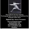 Olympic Fencing Hanna Thompson Certificate of Authenticity from The Autograph Bank