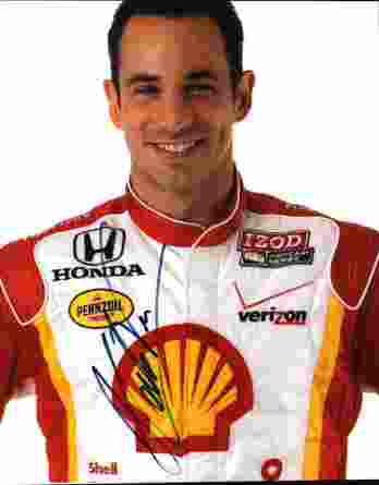 IndyCar series racing Helio Castroneves signed 8x10 photo