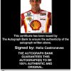 IndyCar series racing Helio Castroneves Certificate of Authenticity from The Autograph Bank