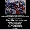 IndyCar series racing Helio Castroneves Certificate of Authenticity from The Autograph Bank