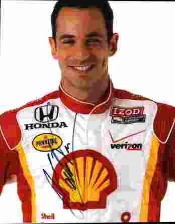 IndyCar series racing Helio Castroneves signed 8x10 photo