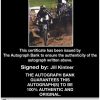 Olympic BMX Jill Kintner Certificate of Authenticity from The Autograph Bank