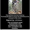 Olympic BMX Jill Kintner Certificate of Authenticity from The Autograph Bank