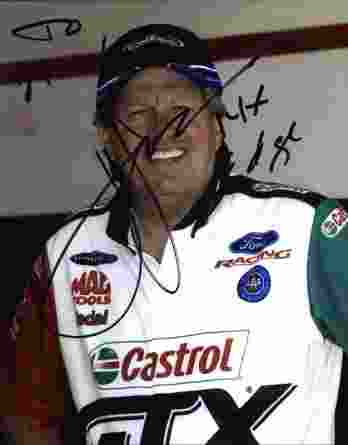 IndyCar series racing John Force signed 8x10 photo