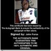 IndyCar series racing John Force Certificate of Authenticity from The Autograph Bank