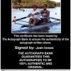 Olympic Rowing Josh Inman Certificate of Authenticity from The Autograph Bank