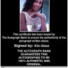 Olympic Volleyball Kim Glass Certificate of Authenticity from The Autograph Bank