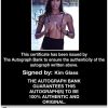 Olympic Volleyball Kim Glass Certificate of Authenticity from The Autograph Bank