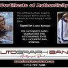 Olympic Swimming Lacey Nymeyer Certificate of Authenticity from The Autograph Bank