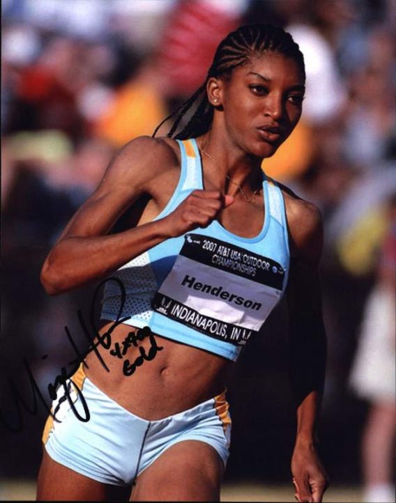 Olympic Track Monique Henderson signed 8x10 photo