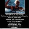 Olympic Water Polo Patty Cardenas Certificate of Authenticity from The Autograph Bank