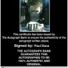 IndyCar series racing Paul Dana Certificate of Authenticity from The Autograph Bank
