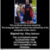 Olympic Volleyball Riley Salmon Certificate of Authenticity from The Autograph Bank