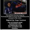 IndyCar series racing Roger Yasukawa Certificate of Authenticity from The Autograph Bank