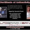 Olympic Gymnastics Samantha Peszek Certificate of Authenticity from The Autograph Bank