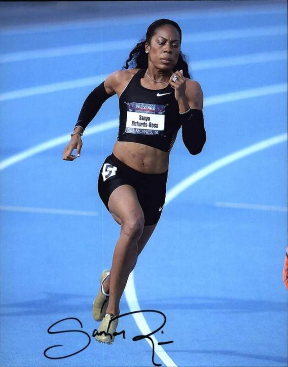 Olympic Track Sanya Richards-Ross signed 8x10 photo