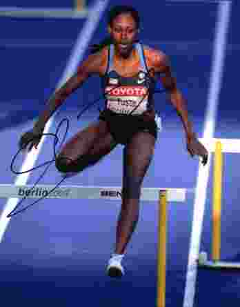 Olympic Track Sheena Tosta signed 8x10 photo