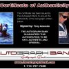 Olympic Fencing Tony Azevedo Certificate of Authenticity from The Autograph Bank