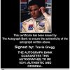IndyCar series racing Travis Gregg Certificate of Authenticity from The Autograph Bank