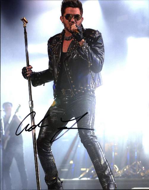 Adam Lambert signed 8x10 poster