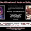 Alessandra Ambrosio Certificate of Authenticity from The Autograph Bank