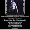 Ben Mendelsohn Certificate of Authenticity from The Autograph Bank