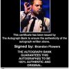 Brandon Flowers Certificate of Authenticity from The Autograph Bank