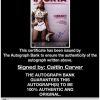Caitlin Carver Certificate of Authenticity from The Autograph Bank