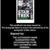 Chris Pine Certificate of Authenticity from The Autograph Bank