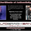 Chuck Liddell Certificate of Authenticity from The Autograph Bank