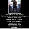 Afrojack Certificate of Authenticity from The Autograph Bank