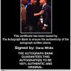 Dana White Certificate of Authenticity from The Autograph Bank