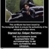 Edgar Ramirez Certificate of Authenticity from The Autograph Bank